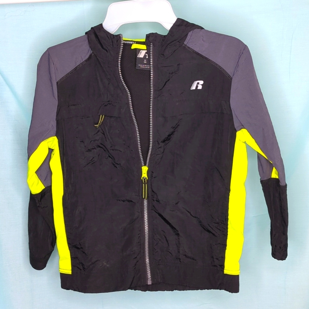 Russel Hooded windbreaker boys 8 athletic Jacket Track